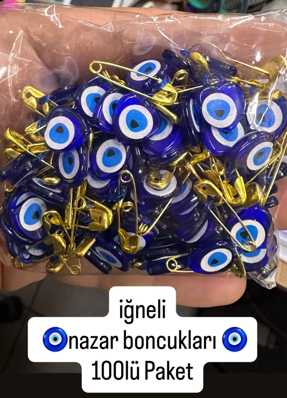 NAZAR BONCUĞU İĞNELİ / 100LÜ PAKET